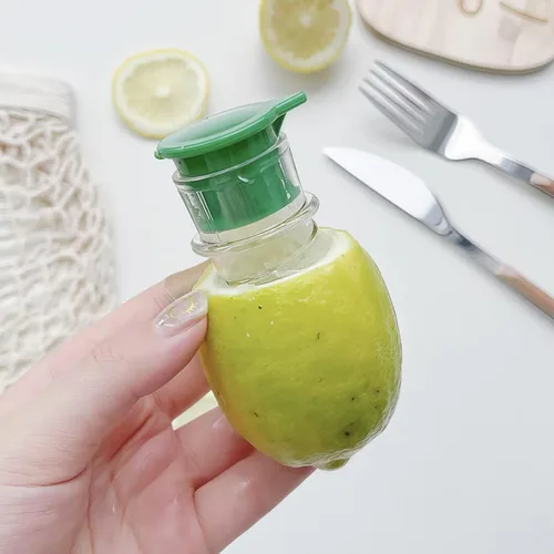 Miniatura 8 de Exprimidor de limón con tapa de rosca, exprimidor manual de 4 piezas con filtro, exprimidor de cítricos portátil para limón/lima/naranja, exprimidor