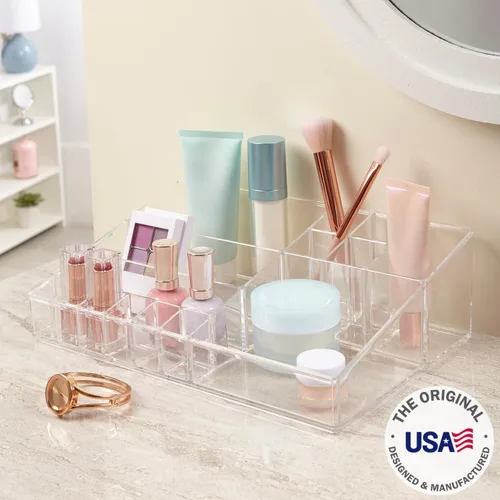 Miniatura 2 de STORi Audrey - Cajón organizador de plástico transparente apilable Organiza paletas de sombras de ojos, cosméticos y suministros de belleza en un