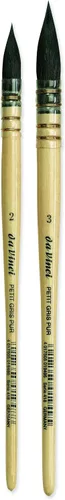 Miniatura 2 de da Vinci Brushes Petit Gris Series 418 - Juego de 2 pinceles para artistas, 2 y 3, color negro 2