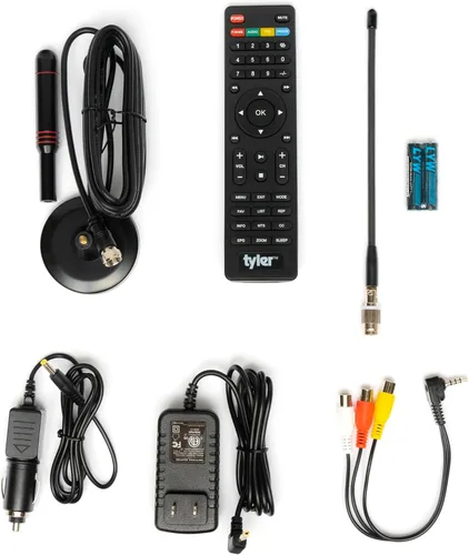 Miniatura 4 de Tyler Monitor LCD portátil de TV de 13.3 pulgadas, funciona con batería de litio recargable de 1080P, 3 antenas, HDMI, SD, USB, RCA, radio FM