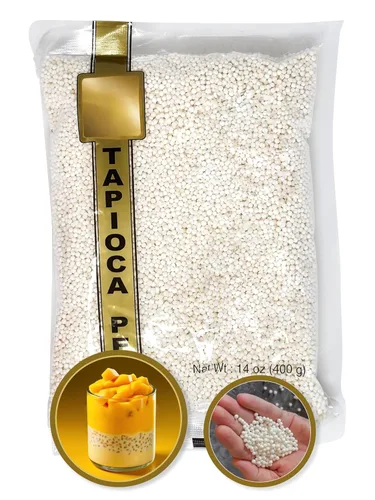 Bolas de sagú pequeñas de tapioca Boba Pearls de yuca – Lo mejor para té con leche de burbujas Boba, pudín de tapioca, postres, sopa o salsa