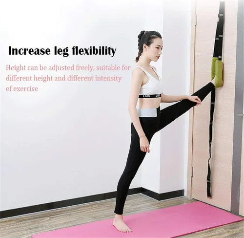 Miniatura 7 de Correa de estiramiento de yoga, fitness, correa de estiramiento de flexibilidad de puerta, mejora la flexibilidad de la pierna, cintura y espalda