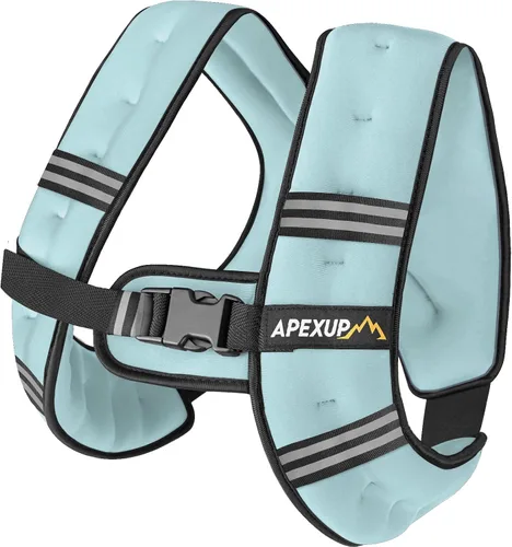 Miniatura 16 de APEXUP - Chaleco con peso de 5, 10, 15, 20, 25 y 30 libras para hombre y mujer, con rayas reflectantes, equipo para entrenamiento de fuerza y correr
