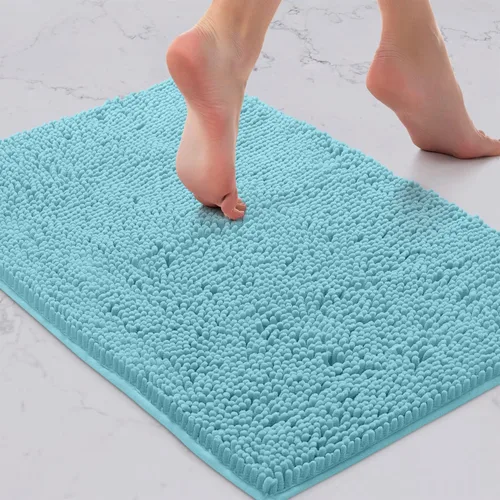 Miniatura 60 de LuxUrux Tapete de microfibra afelpada, de felpilla extrasuave, pelo largo de 1 pulgada, muy absorbente, para baño o ducha, lavar y secar a máquina
