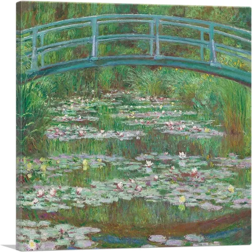 ARTCANVAS Claude Monet - Póster de 1899 sobre lienzo enmarcado estirado, póster de pared giclée, 18 x 18 pulgadas (0.75 pulgadas de profundidad)