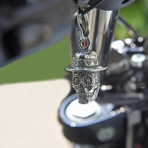 Miniatura 9 de Guardian Bell Dog Good Luck Bell con llavero y bolsa de regalo de terciopelo negro Campana de motocicleta Peltre sin plomo Hecho en Estados