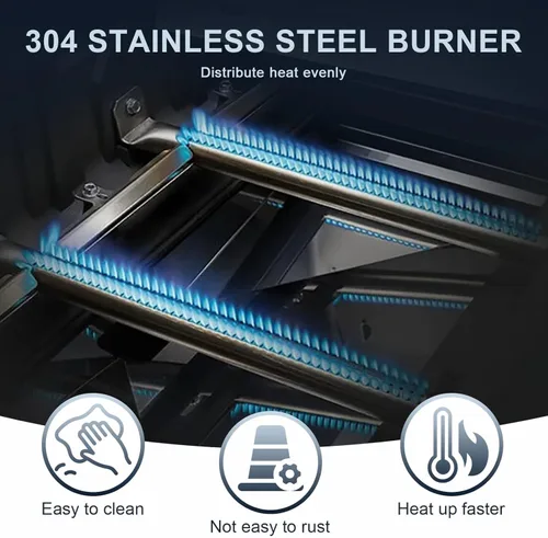 Miniatura 5 de Utheer 69785 Quemador de parrilla de 18 pulgadas para Weber Spirit I y II 200 Series, Spirit E-210 E-220, Spirit S-210 S-220 parrillas de gas