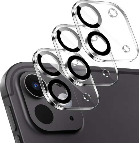 MoKo Paquete de 3 protectores de lente de cámara para iPad Pro de 11 pulgadas/iPad Pro de 13 pulgadas M4/M5 2024/2025, adhesivo de vidrio templado