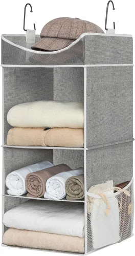 Miniatura 9 de StorageWorks Organizador colgante de armario, estantes colgantes de armario de 3 estantes con estante superior, 15 ¾ de ancho x 12 pulgadas