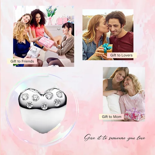 Miniatura 42 de Amufer S925 Charms for Women, compatible with Pandora Bracelets and Necklaces, Jewelry Gift