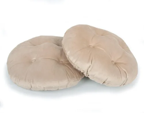 Miniatura 10 de Augld Cojín para taburete de bar, de terciopelo suave, acolchado, redondo, 12 pulgadas, terciopelo beige Velvet Beige