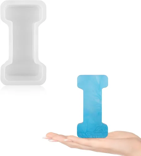 Miniatura 26 de Gartful Moldes de resina de 4.7 pulgadas para fundición, moldes de silicona de resina del alfabeto mayúscula G, moldes de silicona 3D gruesos