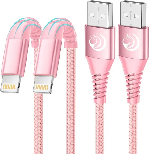 Miniatura 15 de Aioneus Cable de carga para iPhone de 3 pies, paquete de 3 cables Lightning con certificación MFi, cable de carga rápida de nailon trenzado