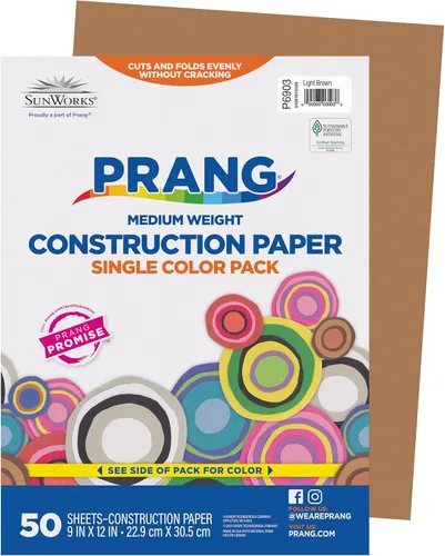 Miniatura 16 de Prang (Formerly SunWorks) Papel de construcción, blanco brillante, 9 x 12 pulgadas, 50 hojas