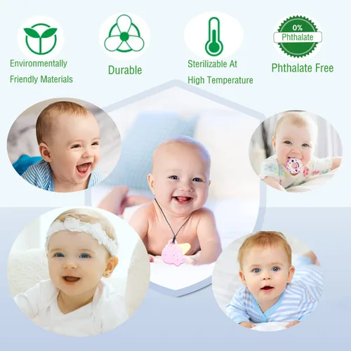 Miniatura 5 de Collares masticables para niños sensoriales, 5 collares masticables a los que les gusta morder o tener autismo, perfectamente texturizados
