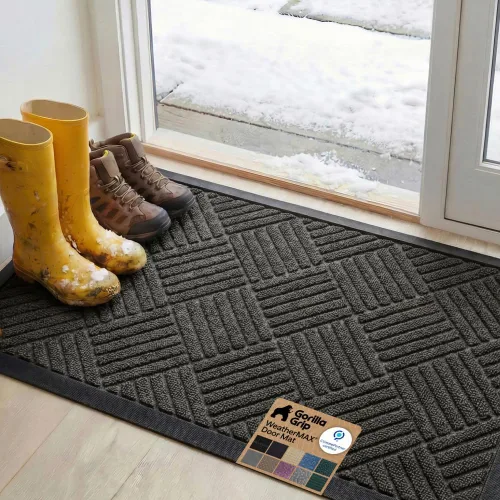 Miniatura 21 de Gorilla Grip WeatherMax - Tapete de pasillo para todas las estaciones, impermeable, 72x24 pulgadas, de goma natural, resistente a manchas, perfil