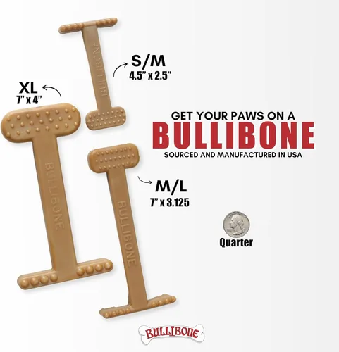 Miniatura 5 de Bullibone Juguete masticable de nailon para perros masticadores agresivos, hueso de higiene dental con sabor a tocino, juguetes duraderos