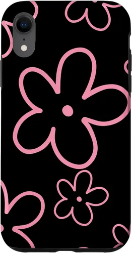 Miniatura 25 de Pink Black Flower Retro Modern Boho Floral Aesthetics Case for iPhone 17