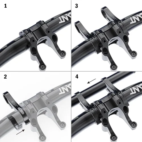 Miniatura 6 de Volo - Extensor de barra estable de aluminio duradero para manillar de bicicleta, soporte de montaje para bicicleta, soporte para soporte