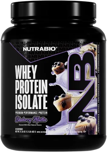 Miniatura 14 de NutraBio 100% Aislado de Proteína de Suero en Polvo, 25g de Proteína con Perfil Completo de Aminoácidos, Libre de Soja y Gluten, Proteína de Suero