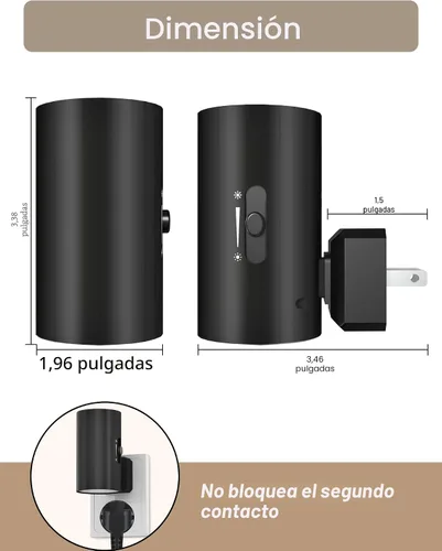 Miniatura 6 de Luces nocturnas enchufables a la pared, luz nocturna LED enchufable, sensor de luz del atardecer al amanecer, luz de pared de brillo ajustable