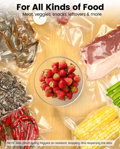 Miniatura 7 de 30 bolsas reutilizables selladoras al vacío para alimentos, bolsas de almacenamiento de alimentos de 10 x 11 pulgadas, bolsas herméticas duraderas