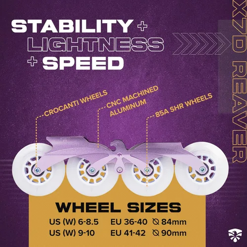 Miniatura 2 de Flying Eagle X7D Reaver - Patines en línea para adultos para hombres y mujeres, patines en línea para exteriores, patines para adultos, Freeskates