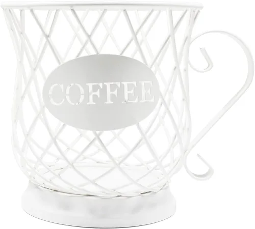 Miniatura 7 de Soporte para cápsulas de café, forma de taza, multiuso, soporte para tazas K, estación de café, organizador de almacenamiento, cesta de alambre