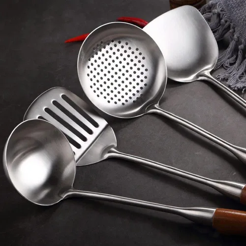 Miniatura 3 de Juego de utensilios de cocina de 5 piezas, juego de utensilios de cocina de acero inoxidable con soporte, accesorios de cocina y juego de regalo