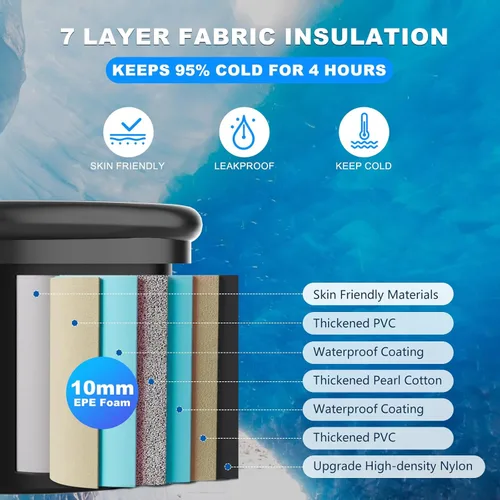 Miniatura 4 de AS ColdPlunge Bañera de hielo ovalada XXL para inmersión en frío, vaina de hielo portátil con tapa, bañera inflable de 148 galones con 2 válvulas