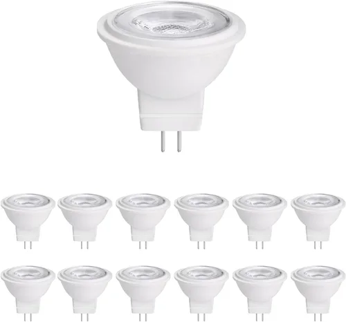 Miniatura 10 de MR11 Gu4.0 Bombilla LED Bi-pin 3W 12VAC/DC Focos LED de bajo voltaje Blanco cálido 2700K-3000K para iluminación de paisaje al aire libre y luces