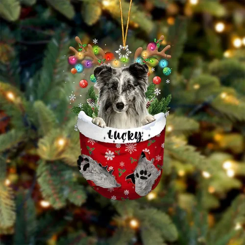 Miniatura 80 de Adorno de Navidad personalizado para perro Airedale Terrier en bolsillo de nieve, adorno para árbol de Navidad, idea de regalo para amantes