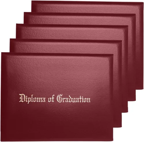 Miniatura 30 de Funda para diploma de 8.5 x 11 pulgadas, certificado acolchado de cuero sintético de graduación (negro)