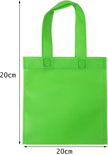 Miniatura 2 de Elcoho 40 bolsas de regalo de fiesta no tejidas de 8 x 8 pulgadas, bolsa de regalo reutilizable con asas, bolsa de regalo para fiesta de cumpleaños