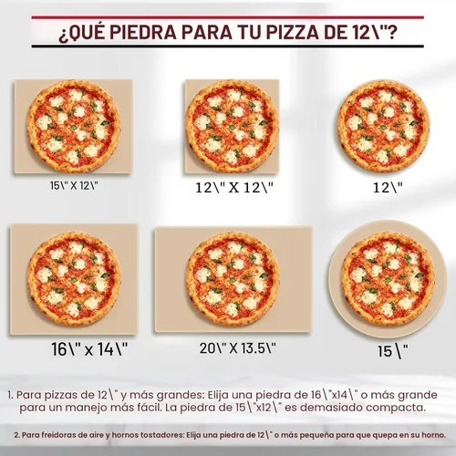 Miniatura 3 de Unicook, piedra de cerámica resistente para pizzas, piedra para hornear, pizzera, perfecta para horno, asador y parrilla, resistencia a los choques
