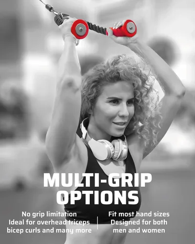 Miniatura 8 de THEFITGUY Paquete de sujeción de cable de cuerda ergonómica para tríceps y cinturón de inmersión definitivo