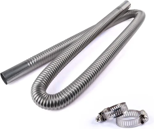 Tubo de escape de acero inoxidable – Extensión de escape diésel flexible de 47 pulgadas para camiones/generadores, tubo anticorrosión con kit de