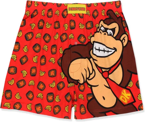 Super Mario Brothers - Pantalones cortos tipo bóxer con botones para hombre