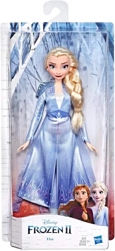 Miniatura 5 de Disney Frozen - Muñeca de Elsa con cabello largo rubio y atuendo azul inspirada en Frozen 2 - Juguete para niños a partir de 3 años