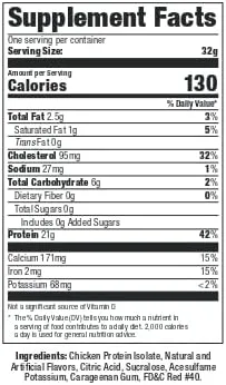 Miniatura 2 de Ultimate Nutrition Proteína de pollo aislado sin gluten Fresa porción individual (1.13 oz)