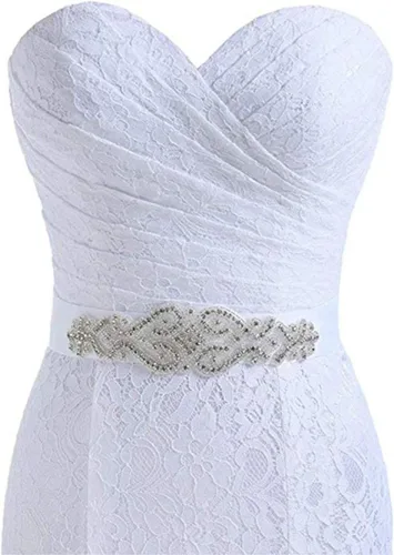 Miniatura 2 de Likedpage - Vestidos de novia, corte de sirena, con encaje, para mujer