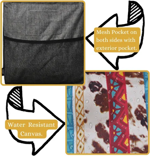 Miniatura 38 de NGIL Bolsa de comestibles reutilizable extra grande plegable de gran tamaño para comestibles, almacenamiento, picnic, playa, Bronco-negro occidental