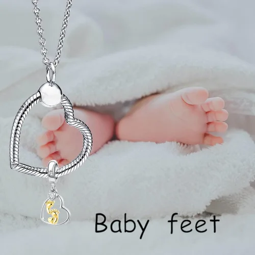 Miniatura 6 de 2 dijes de corazón para madre e hija con texto en inglés "I Love You to the Moon and Back