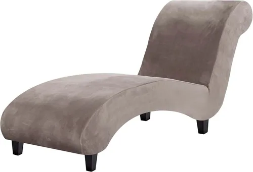 Miniatura 8 de H.VERSAILTEX Funda para Chaise Lounge de Interior de Terciopelo Funda Deslizable para Chaise de Alta Elasticidad Funda para Silla Lounge de Lujo sin