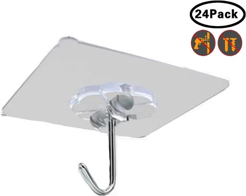 Miniatura 8 de Ganchos de pared adhesivos Perchas de pared adhesivas de alta resistencia de 13 libras Ganchos de cocina, sala, dormitorio estudiante dormitorio