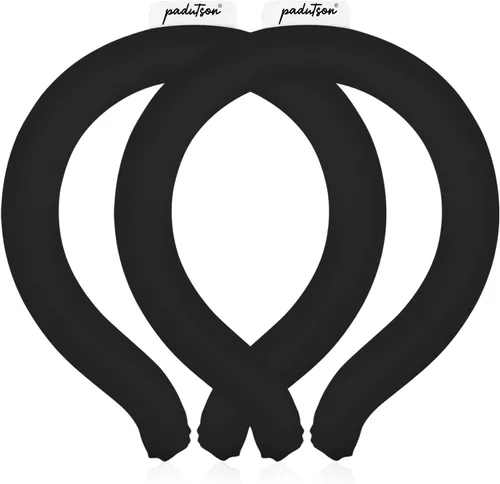 2 tubos de enfriamiento de cuello, enfriadores de hielo reutilizables para el cuerpo, enfriadores de cuello para clima caliente (negro)