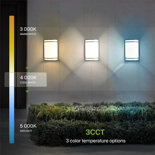 Miniatura 6 de ASD Lámpara LED de montaje en pared para exteriores e interiores de 10 pulgadas con sensor de movimiento, iluminación de pared de níquel cepillado