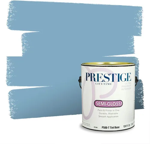 Miniatura 1269 de Pintura Exterior + imprimación PRESTIGE, todo-en-uno, 1 galón, acabado mate, color comparable al Valspar* Royal Gray* VS151-Gris real