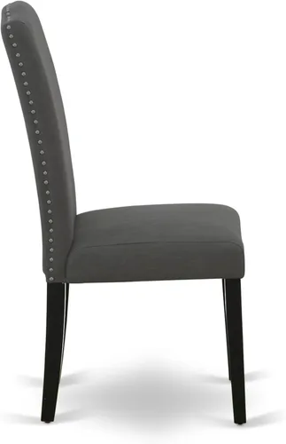 Miniatura 11 de East West Furniture V696EN120-5 - Juego de mesa de comedor moderno de 5 piezas, incluye una mesa rectangular de madera con patas en V y 4 sillas