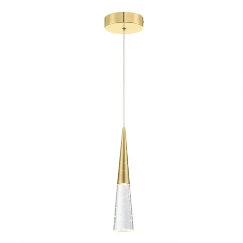 Miniatura 7 de JoollySun Lámpara colgante de cristal moderna: Mini cono dorado colgante accesorios de luz para baño de isla de cocina